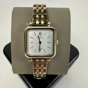 NWT Fossil Women's Colleen Three-Hand Gold-Tone Stainless Steel Watch BQW3832